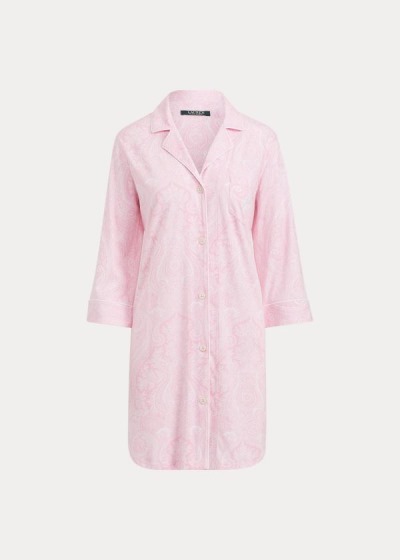 Camisa De Dormir Ralph Lauren Mujer Rosas - Cotton - KMRDO0597